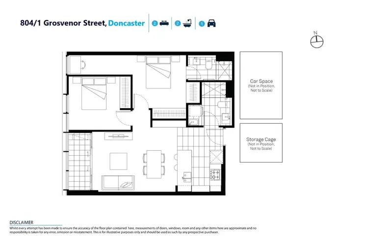 Floorplan of Homely apartment listing, 804/1 Grosvenor Street, Doncaster VIC 3108