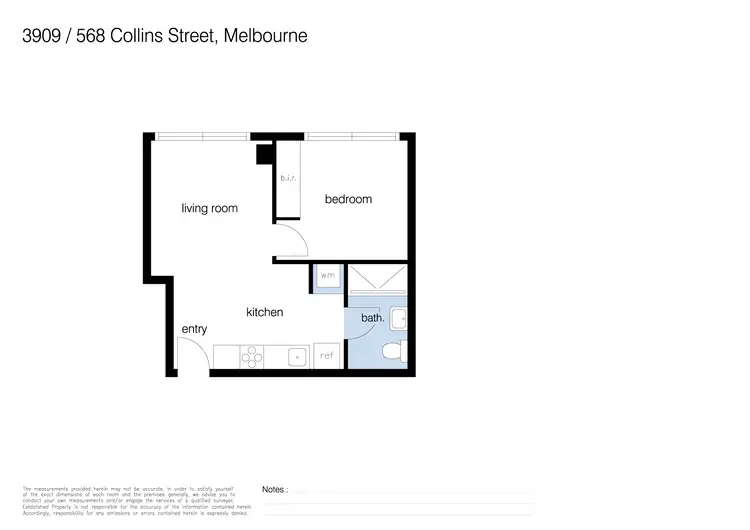 Floorplan of Homely apartment listing, 3909/568 Collins Street, Melbourne VIC 3000