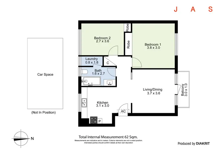 Floorplan of Homely apartment listing, 11/15 Kingsville Street, Kingsville VIC 3012