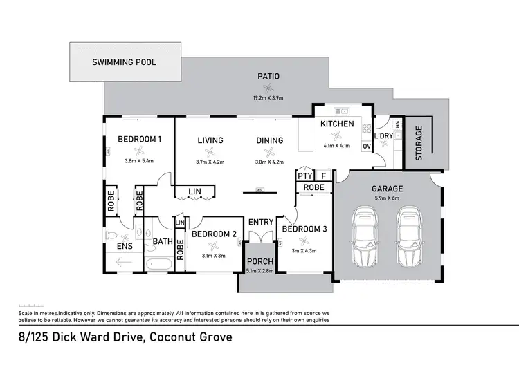 Floorplan of Homely villa listing, 8/125 Dick Ward Drive, Coconut Grove NT 810