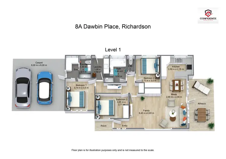 Floorplan of Homely house listing, 8A Dawbin Place, Richardson ACT 2905