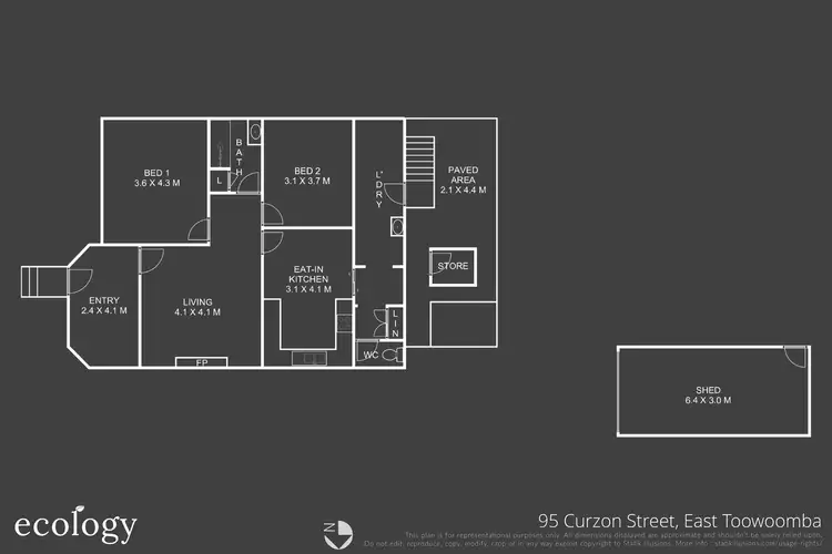 Floorplan of Homely house listing, 95 Curzon Street, East Toowoomba QLD 4350