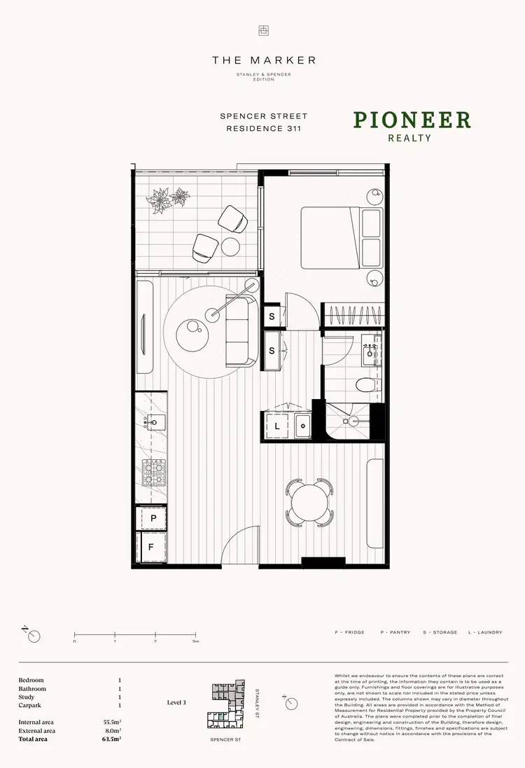 Floorplan of Homely apartment listing, 311/102 Stanley Street, West Melbourne VIC 3003