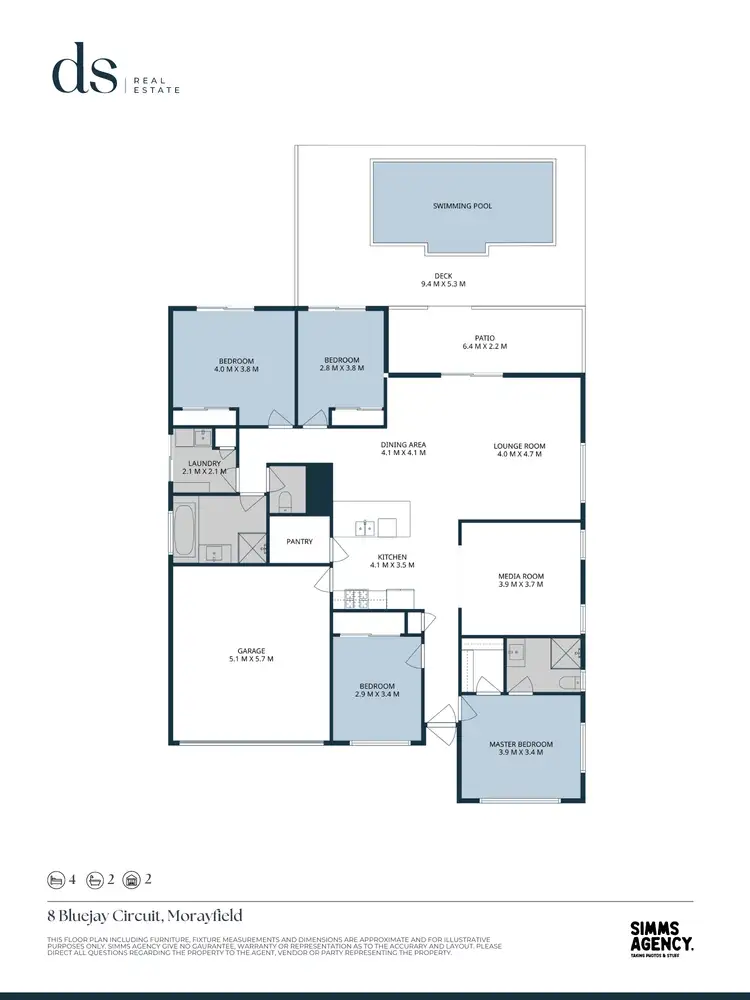 Floorplan of Homely house listing, 8 Bluejay Circuit, Morayfield QLD 4506
