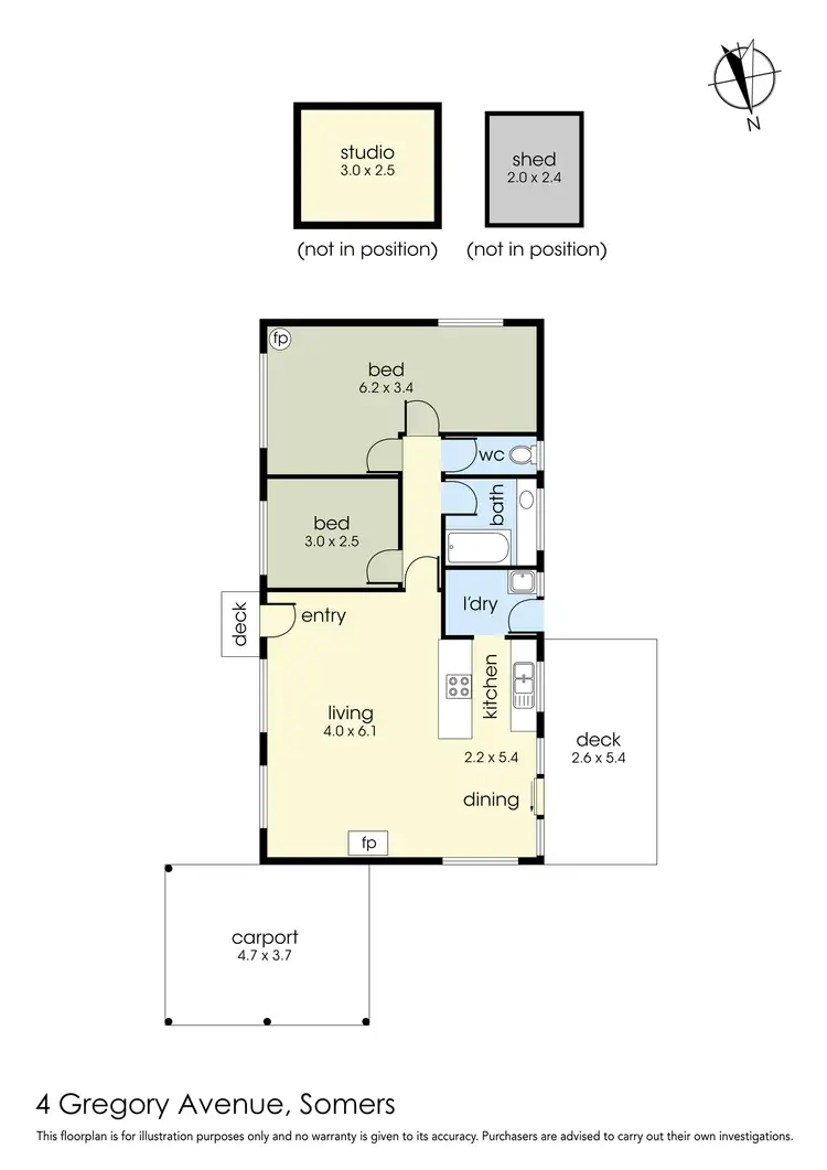 Floorplan of Homely house listing, 4 Gregory Avenue, Somers VIC 3927