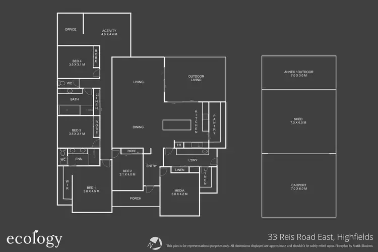 Floorplan of Homely house listing, 33 Reis Road East, Highfields QLD 4352