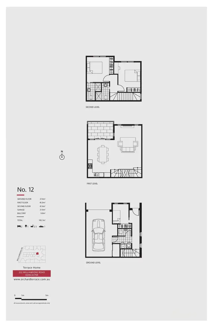 Floorplan of Homely townhouse listing, 12/222 Williamsons Road, Doncaster VIC 3108