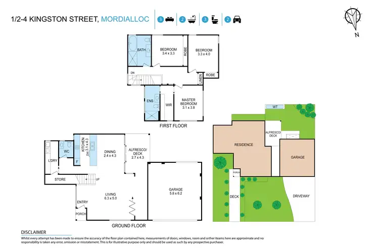 Floorplan of Homely townhouse listing, 1/4 Kingston Street, Mordialloc VIC 3195
