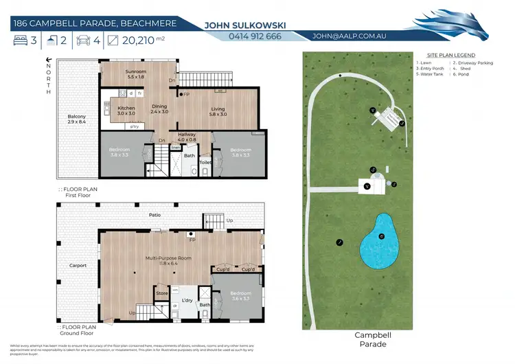 Floorplan of Homely house listing, 186 Campbell Parade, Beachmere QLD 4510