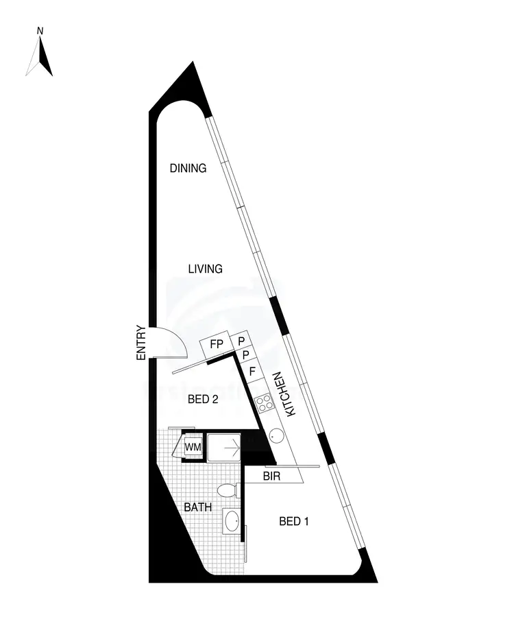 Floorplan of Homely apartment listing, 711/300 Swanston Street, Melbourne VIC 3000