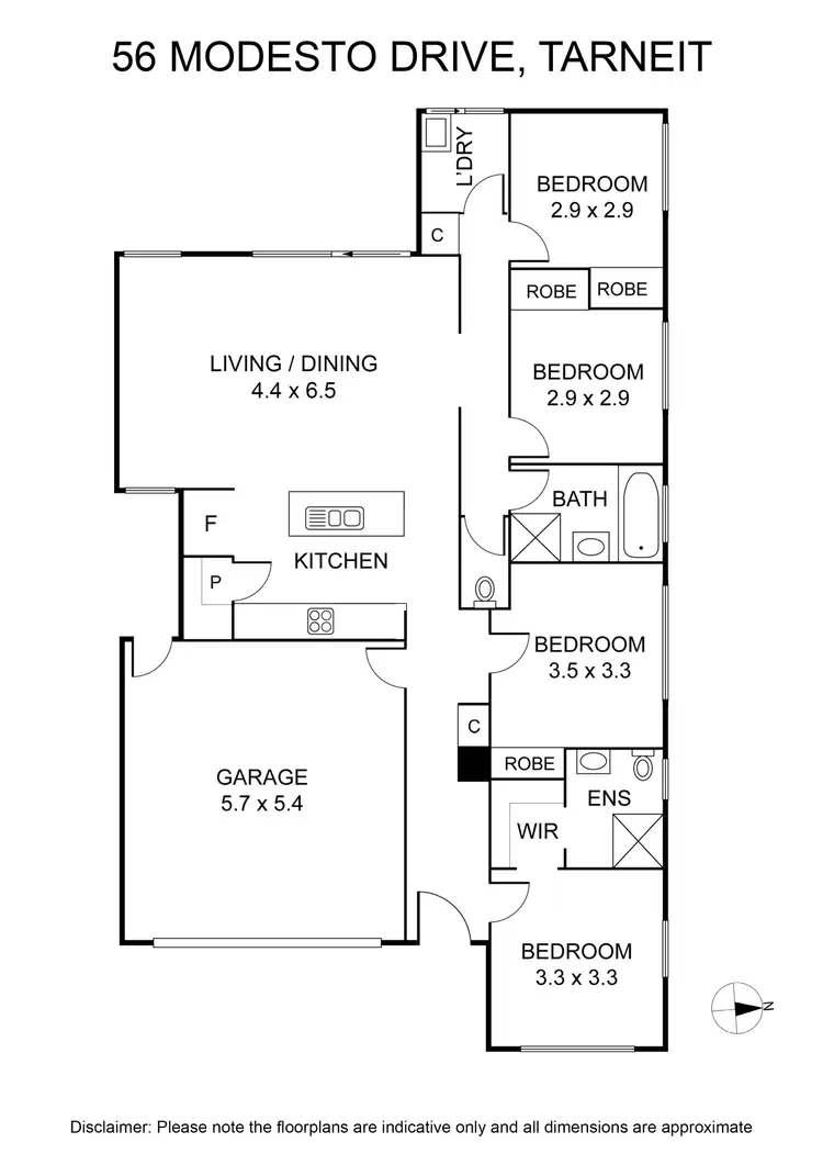 Floorplan of Homely house listing, 56 Modesto Drive, Tarneit VIC 3029