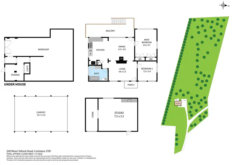 Floorplan of Homely house listing, 240 Woori Yallock Road, Cockatoo VIC 3781