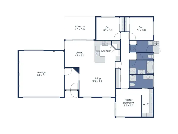 Floorplan of Homely unit listing, 2/9 Dobson Street, Ferntree Gully VIC 3156