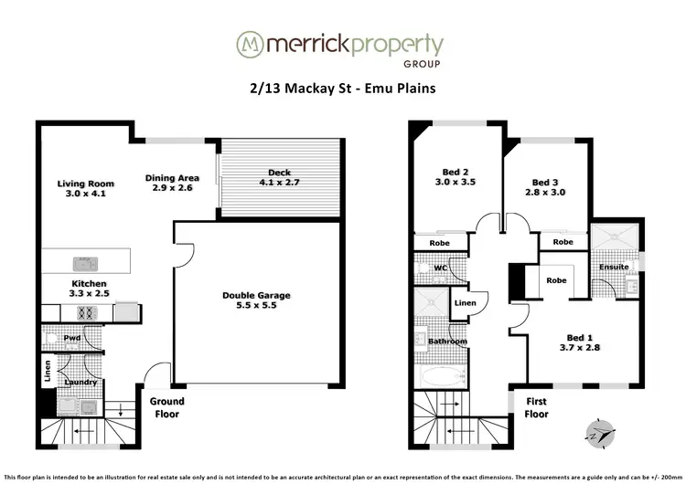 Floorplan of Homely townhouse listing, 2/13 Mackay Street, Emu Plains NSW 2750