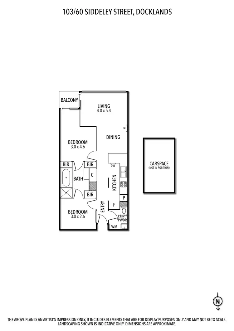 Floorplan of Homely apartment listing, 103/60 Siddeley Street, Docklands VIC 3008
