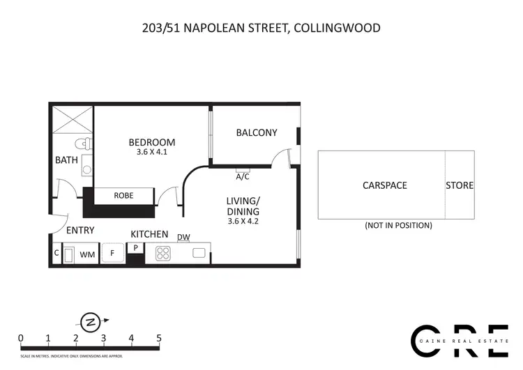Floorplan of Homely apartment listing, 203/51 Napoleon Street, Collingwood VIC 3066