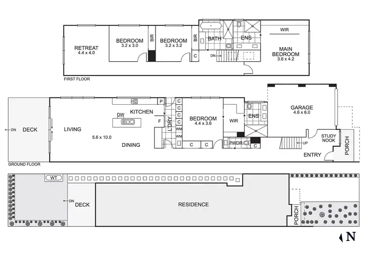 Floorplan of Homely townhouse listing, 51B Brownfield Street, Mordialloc VIC 3195