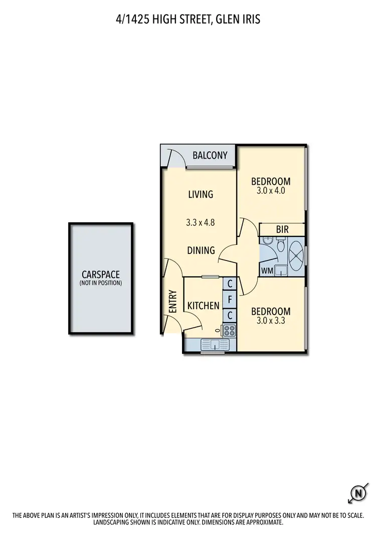 Floorplan of Homely apartment listing, 4/1425 High Street, Glen Iris VIC 3146