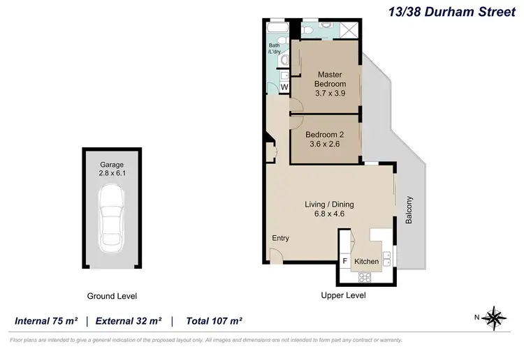 Floorplan of Homely unit listing, 13/38 Durham Street, St Lucia QLD 4067