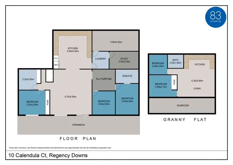 Floorplan of Homely house listing, 10 Calendula Court, Regency Downs QLD 4341