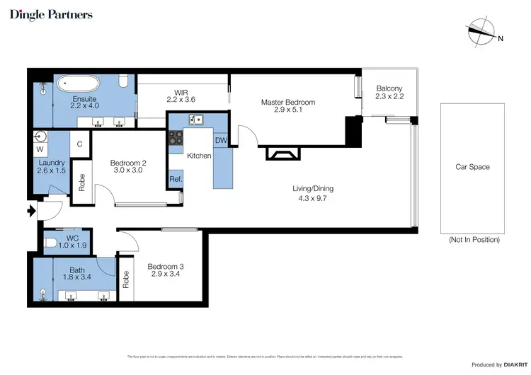 Floorplan of Homely apartment listing, 704/60 Siddeley Street, Docklands VIC 3008
