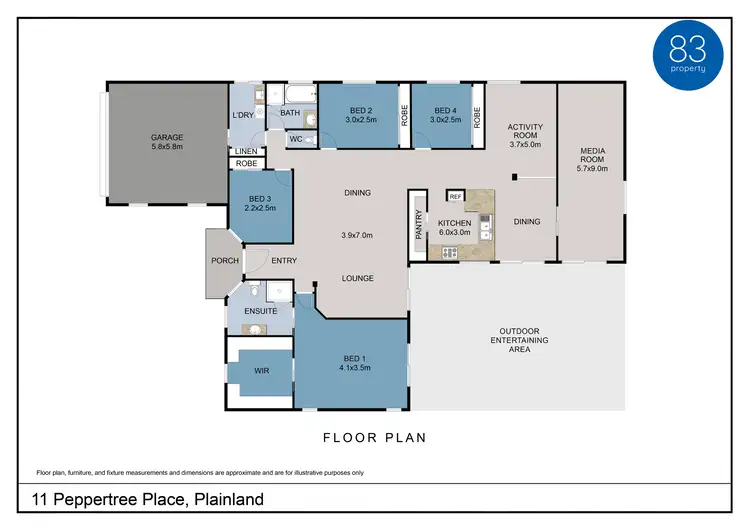 Floorplan of Homely house listing, 11 Peppertree Place, Plainland QLD 4341