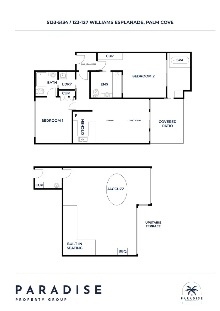 Floorplan of Homely unit listing, 5133-5134/123-127 Williams Esplanade, Palm Cove QLD 4879