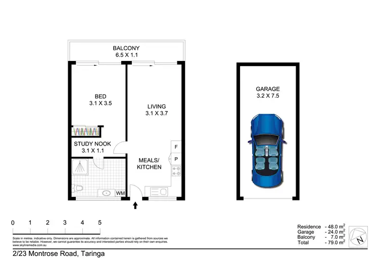 Floorplan of Homely unit listing, 2/23 Montrose Road, Taringa QLD 4068
