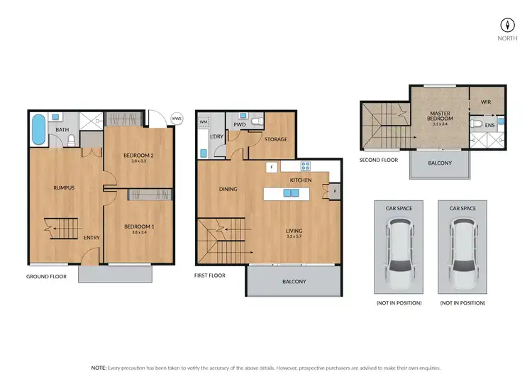 Floorplan of Homely townhouse listing, 2/168 Hawthorn Road, Caulfield North VIC 3161