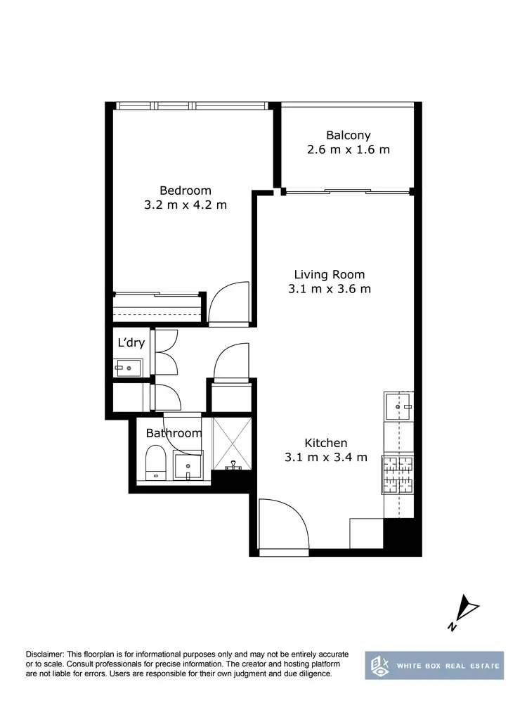 Floorplan of Homely apartment listing, 611/628 Flinders Street, Docklands VIC 3008
