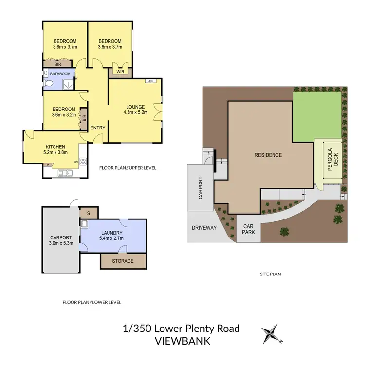 Floorplan of Homely unit listing, 1/350 Lower Plenty Road, Viewbank VIC 3084