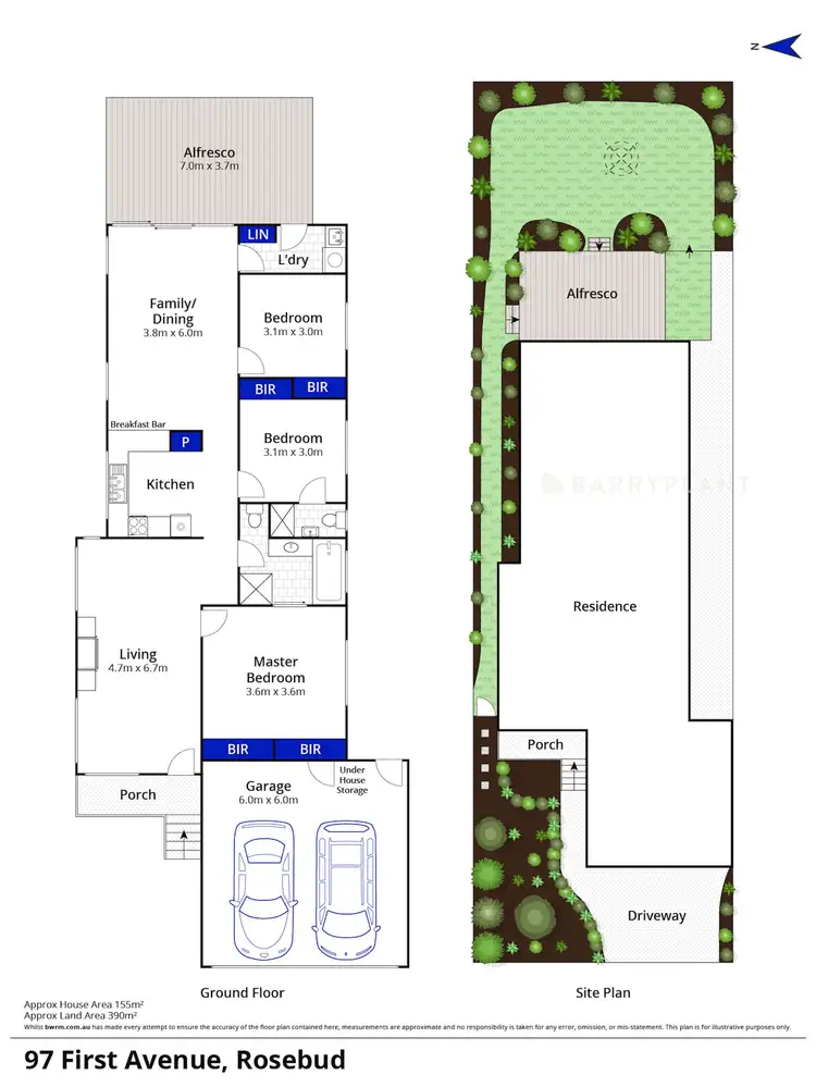 Floorplan of Homely house listing, 97 First Avenue, Rosebud VIC 3939