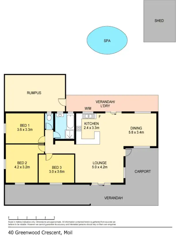Floorplan of Homely house listing, 40 Greenwood Crescent, Moil NT 810