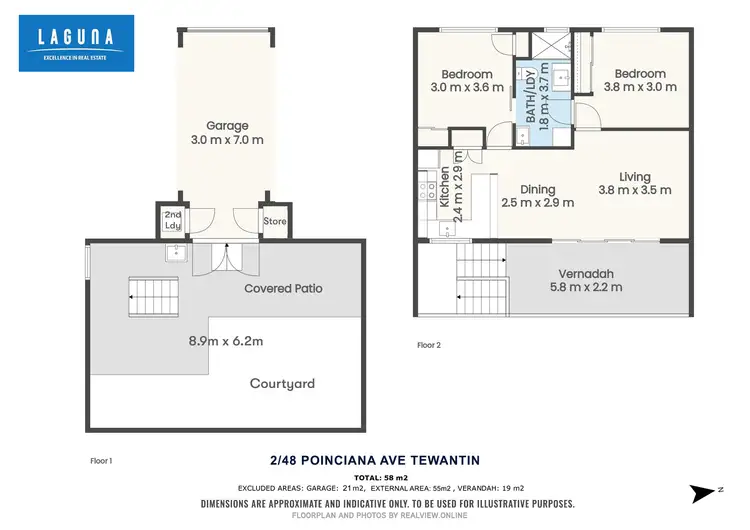Floorplan of Homely unit listing, 2/48 Poinciana Avenue, Tewantin QLD 4565