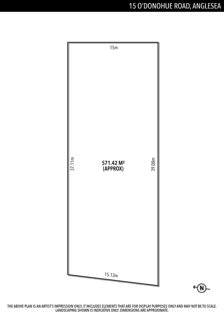 Floorplan of Homely land listing, 15 O'Donohue Road, Anglesea VIC 3230