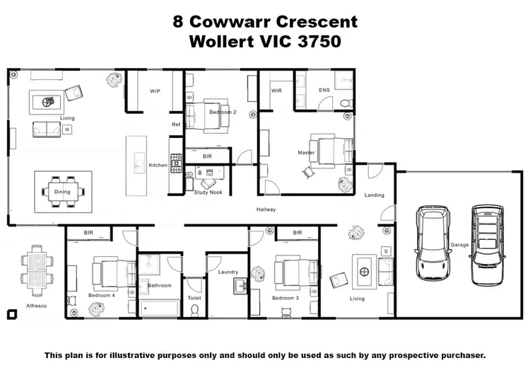 Floorplan of Homely house listing, 8 Cowwarr Crescent, Wollert VIC 3750