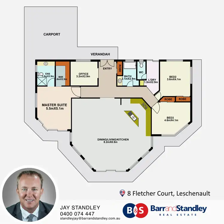 Floorplan of Homely house listing, 8 Fletcher Court, Leschenault WA 6233