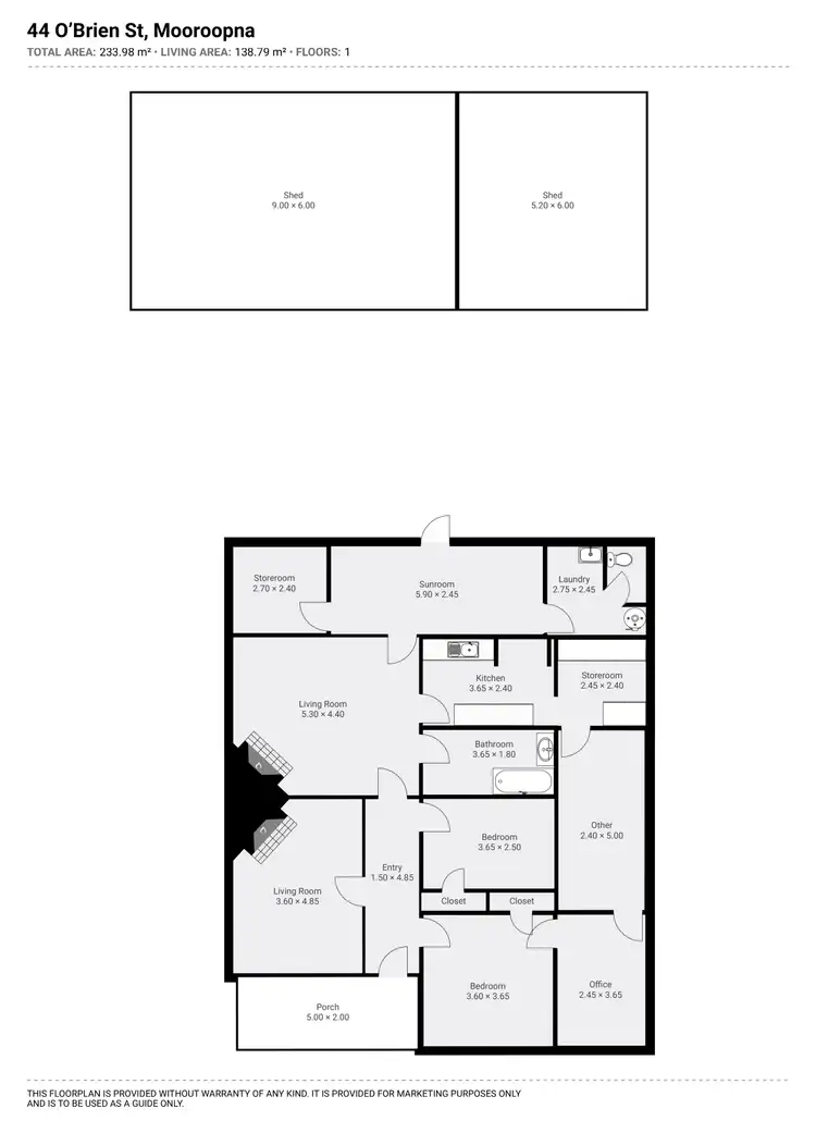 Floorplan of Homely house listing, 44 Obrien Street, Mooroopna VIC 3629