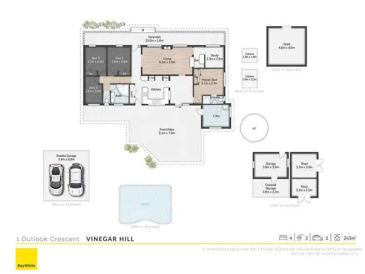 Floorplan of Homely house listing, 1 Outlook Crescent, Vinegar Hill QLD 4343