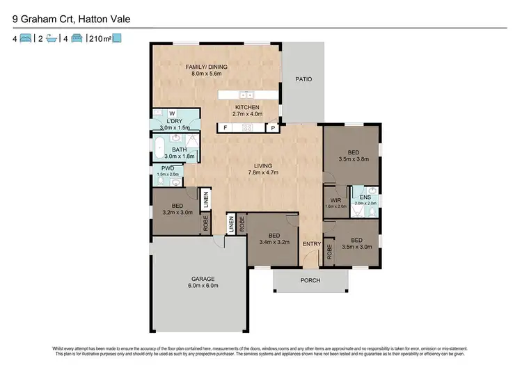 Floorplan of Homely house listing, 9 Graham Court, Hatton Vale QLD 4341