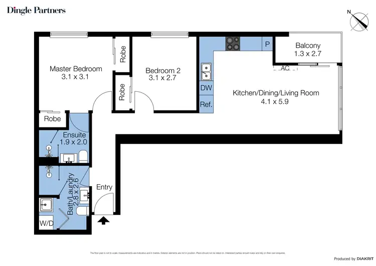 Floorplan of Homely apartment listing, 3304/45 Clarke Street, Southbank VIC 3006
