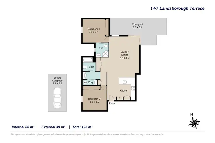 Floorplan of Homely unit listing, 14/7 Landsborough Terrace, Toowong QLD 4066