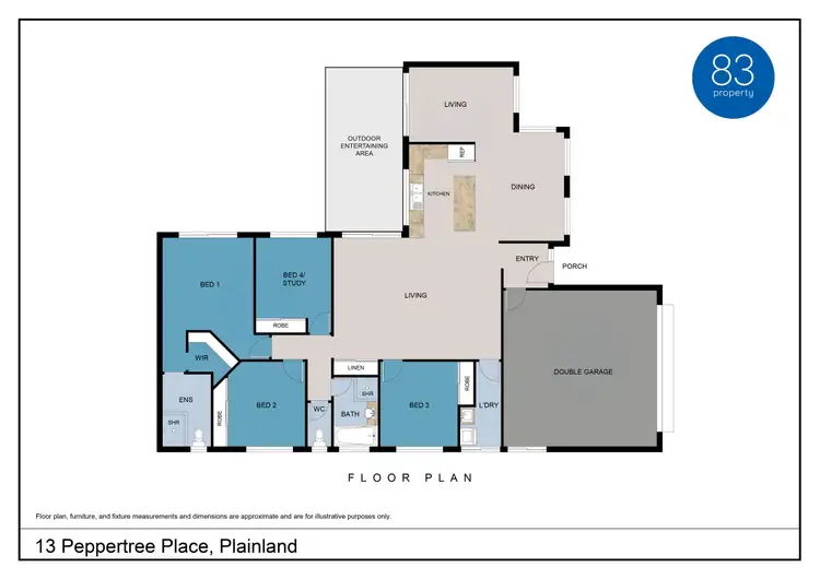 Floorplan of Homely house listing, 13 Peppertree Place, Plainland QLD 4341