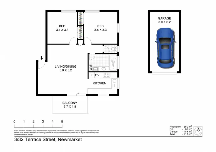 Floorplan of Homely unit listing, 3/32 Terrace Street, Newmarket QLD 4051
