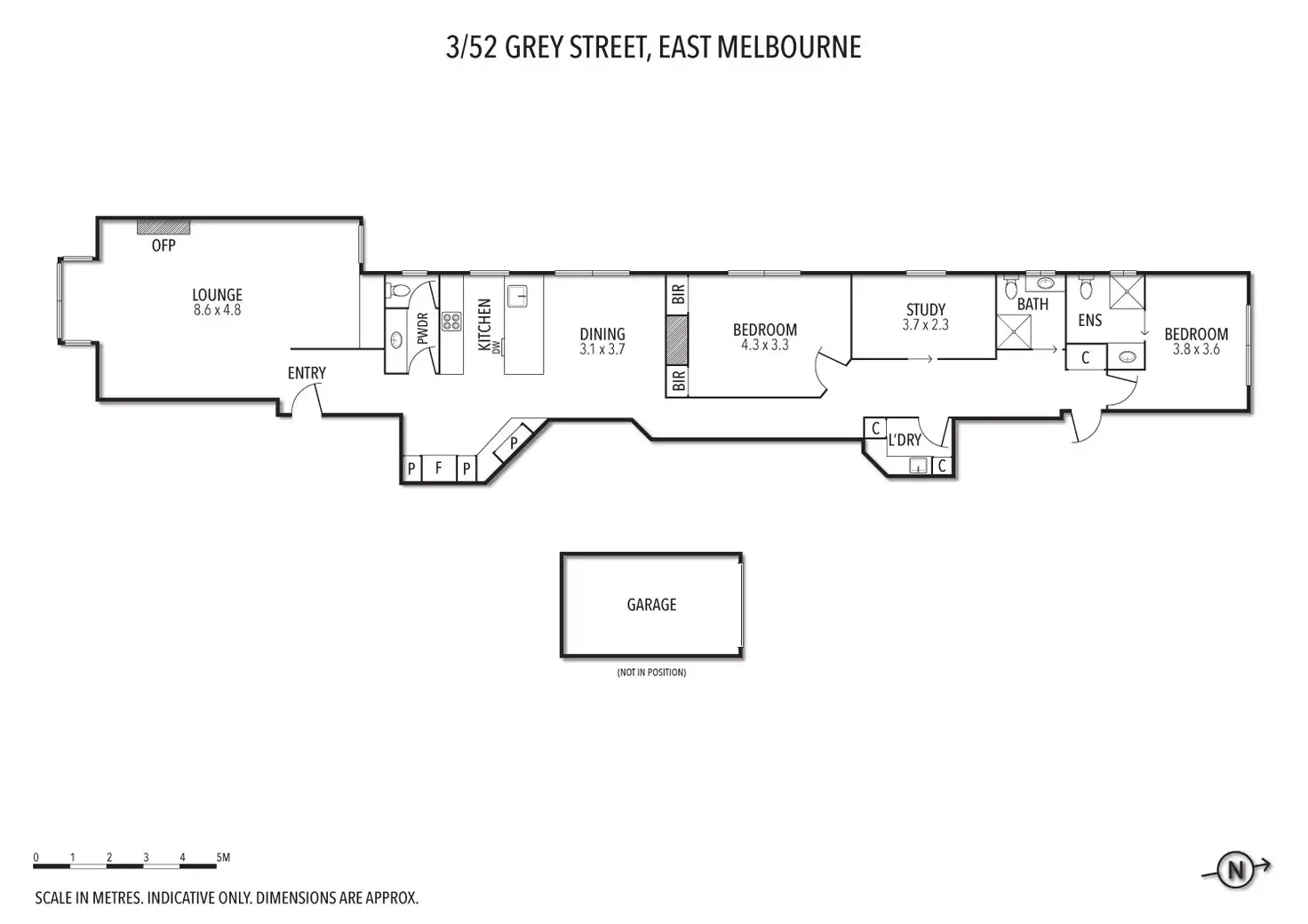 Floorplan of Homely apartment listing, 3/52 Grey Street, East Melbourne VIC 3002
