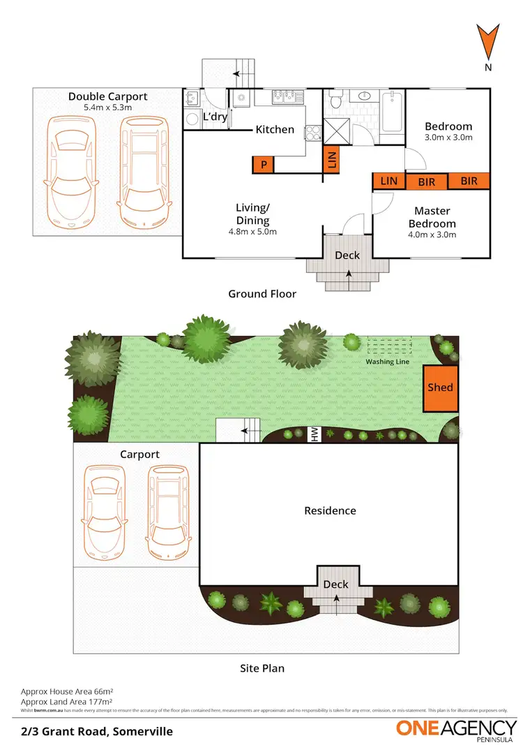Floorplan of Homely unit listing, 2/5 Grant Road, Somerville VIC 3912