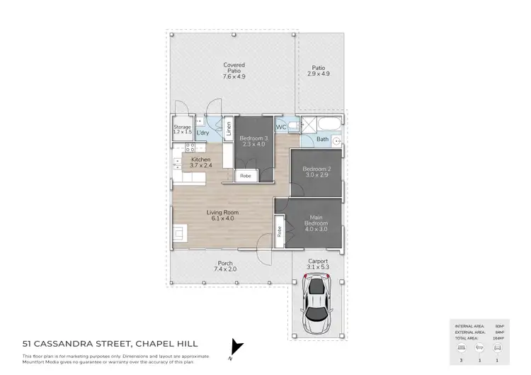 Floorplan of Homely house listing, 51 Cassandra Street, Chapel Hill QLD 4069