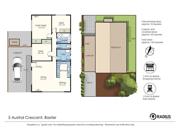 Floorplan of Homely house listing, 5 Austral Crescent, Baxter VIC 3911