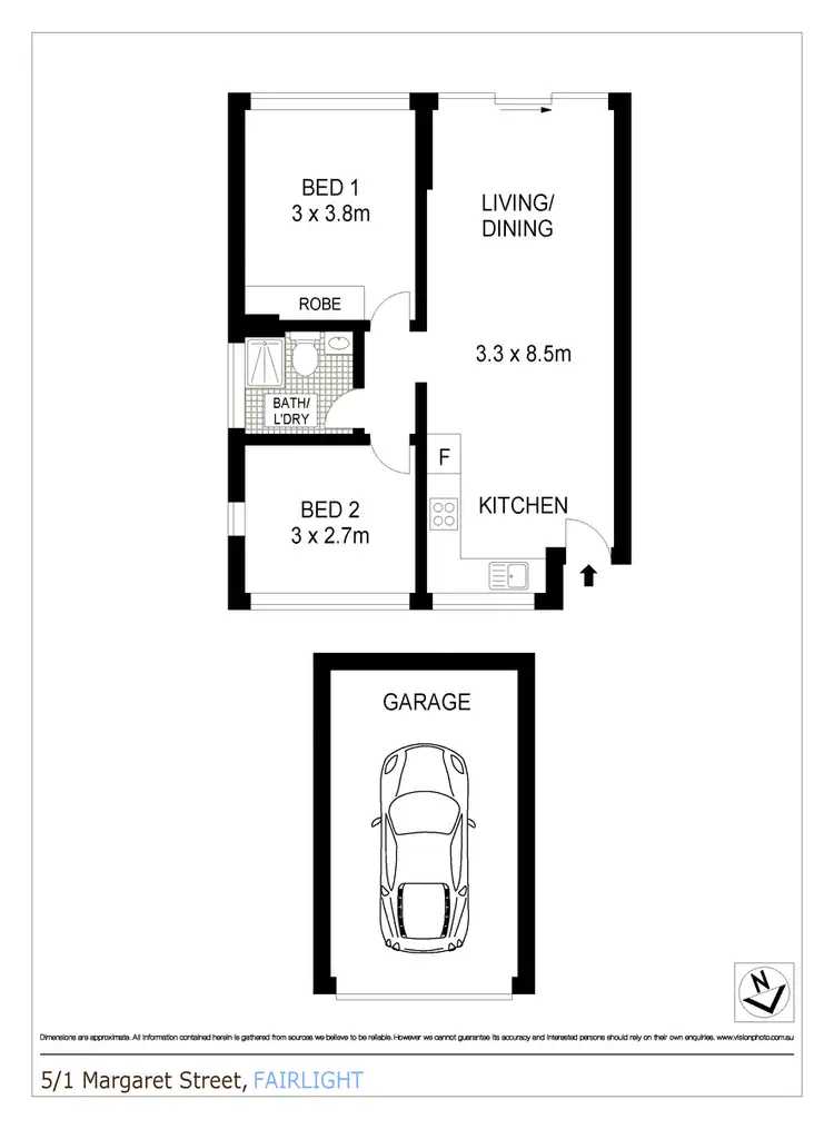 Floorplan of Homely apartment listing, 5/1 Margaret Street, Fairlight NSW 2094