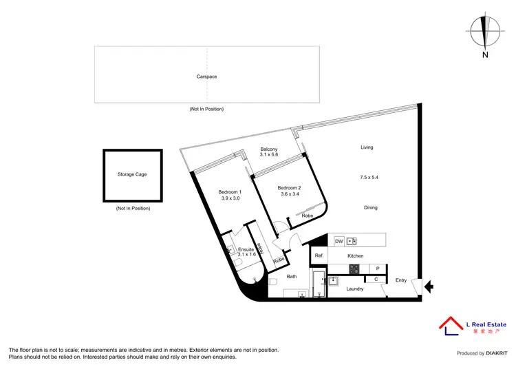 Floorplan of Homely apartment listing, 602/2 Newquay Promenade, Docklands VIC 3008